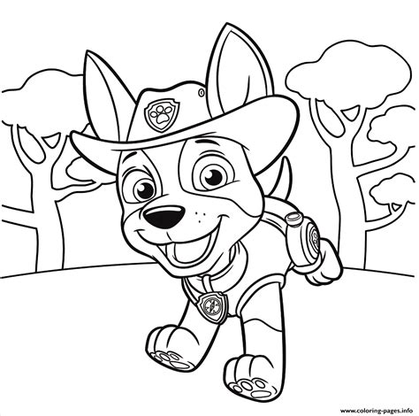 jungle pup tracker paw patrol coloring pages printable