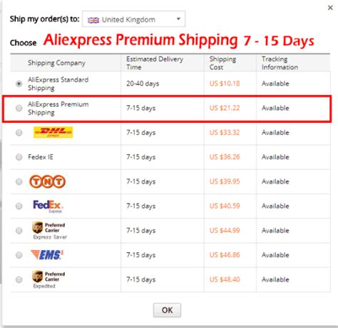 aliexpress premium shipping  aliexpress shipping works
