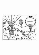 Air Balloon Hot Coloring Large Pages Edupics sketch template