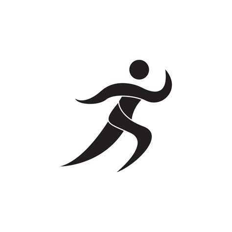 running icon vector illustration symbol  vector art  vecteezy