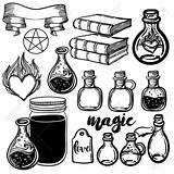 Potions Potion Magie Alchemy Magique Flasks Flask Wetterpin Enregistrée sketch template