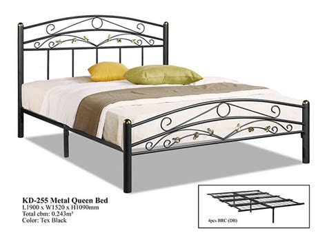 kd  metal queen bed domica furniture