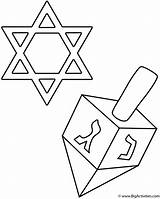 Dreidel Coloring Star Hanukkah David Print Activity Great Do sketch template