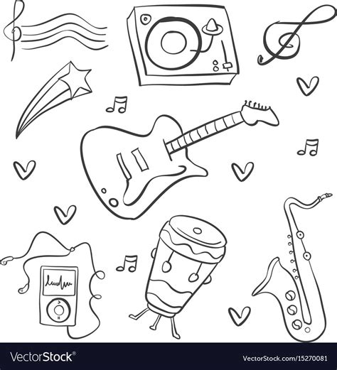 doodle  hand draw collection royalty  vector image