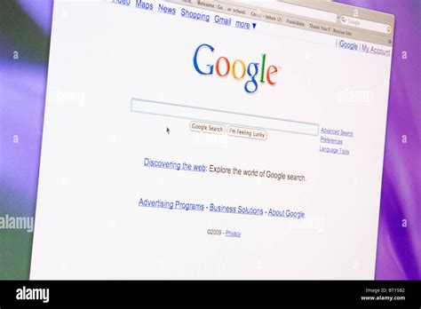google website screenshot  internet stock photo alamy