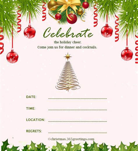 christmas invitation template  wording ideas christmas celebrations