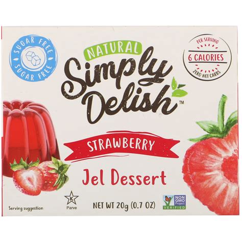natural simply delish natural jel dessert strawberry 0 7 oz 20 g