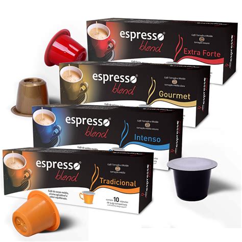 cafe facil kit capsulas de cafe espresso blend compativeis  nespresso