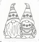 Gnome Coloring Pages Christmas Gnomes Colouring Drawing Winter Noel Ausmalbilder Crafts Drawings Malvorlagen Patterns Dessin Coloriage Santa Sheets Easy Books sketch template