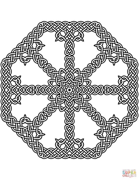 celtic knot pattern coloring page  printable coloring pages