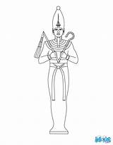 Osiris Horus Deity Hellokids Colorier Designlooter Egipto Coloriage Línea Dioses sketch template