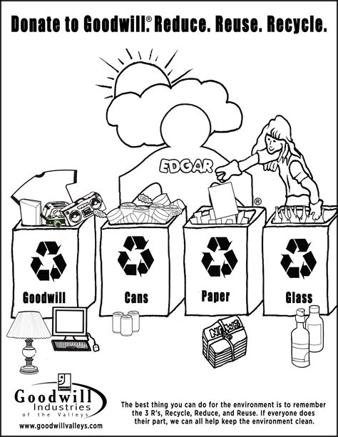 reduce reuse recycle coloring pages  getdrawings