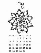 Printable Pages Calendar Coloring Getcolorings sketch template