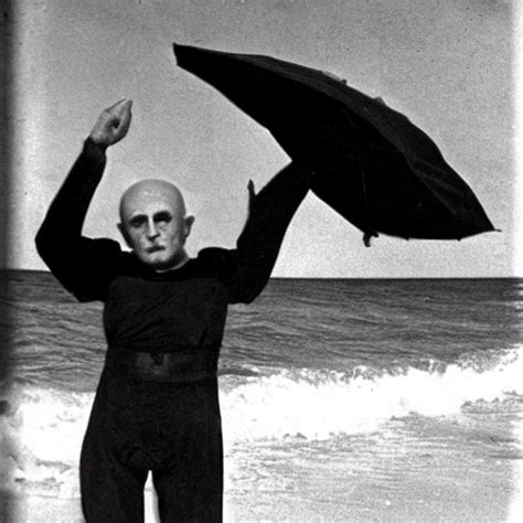 prompthunt count orlok shows off his tanlines beach photograph