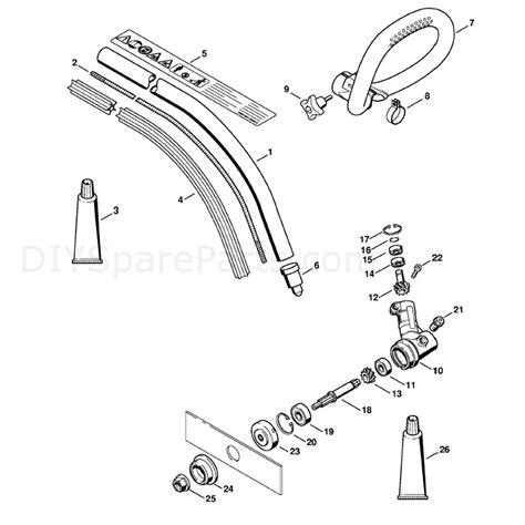 stihl fc   edger fc   parts diagram drive tube assembly