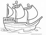 Mayflower Coloring Drawing Pages Ship Thanksgiving Printable Plymouth Rock Color Drawings Getcolorings Sheets Paintingvalley Boat Print Flower Kidspartyworks Colouring sketch template