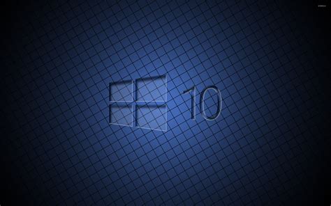 Glass Windows 10 On A Blue Grid Wallpaper Computer Wallpapers 46556