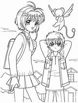 Cardcaptor Captor Kolorowanki Haruno Dzieci Captors sketch template