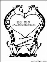 Coloring Pages Valentine Giraffe Funny Heart Fun Color Printable Drawing Quotes Colouring Kids Baby Animal Getcolorings Print Getdrawings Vintage Cartoon sketch template