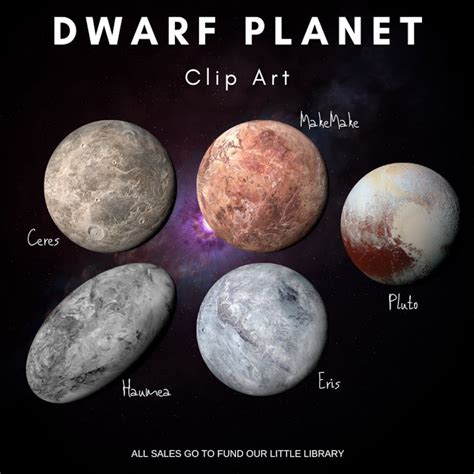 solar system dwarf planet clipart including pluto etsy norway