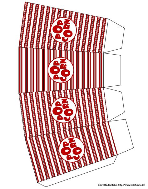 popcorn box template sacos de pipoca caixas de pipoca embalagem de