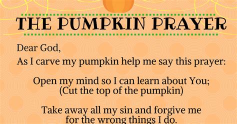 pumpkin prayer  printable