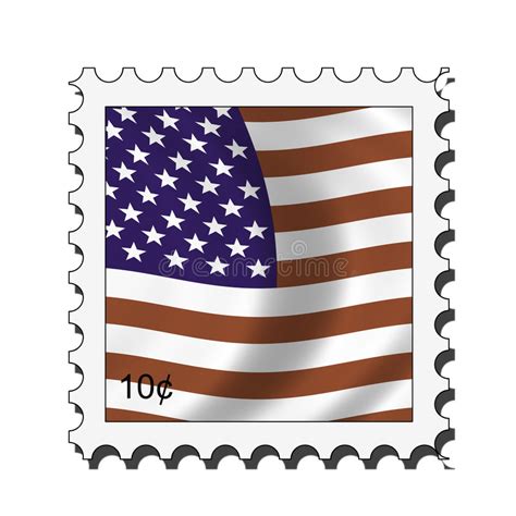 Usa American Stamp Stock Illustration Illustration Of