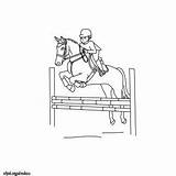 Saute Cheval Chevaux Obstacle Jecolorie Saut Impressionnant Adulte sketch template