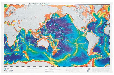 topographic map   ocean floor tourist map  english