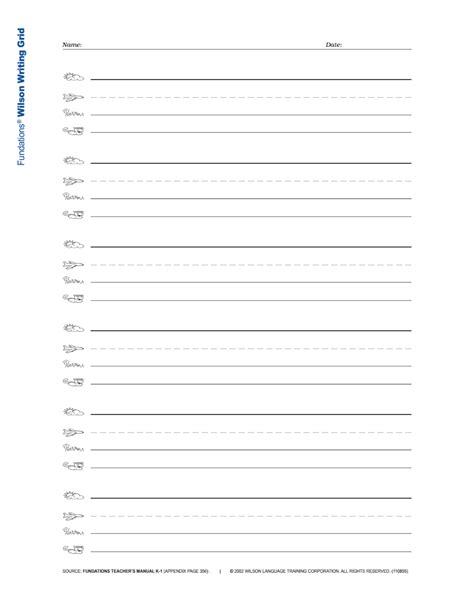 printable fundations writing paper