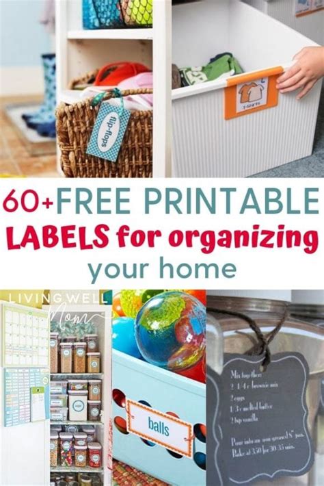 printable labels  organizing  home living  mom
