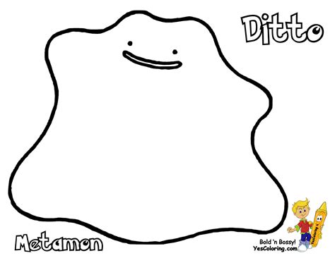 ditto pokemon coloring pages sketch coloring page