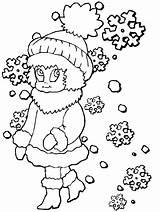Coloring Winter Pages Printable Kids sketch template