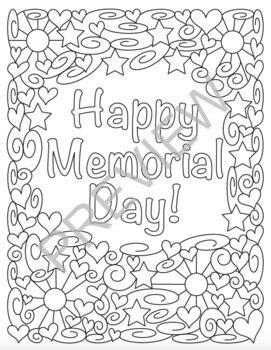 memorial day coloring pages  ctc chalkteachcreate tpt