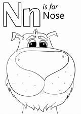 Coloring Nose Letter Pages Printable Nest Supercoloring Preschool Colouring Sheet Alphabet Template Super Worksheets Kids Sheets sketch template