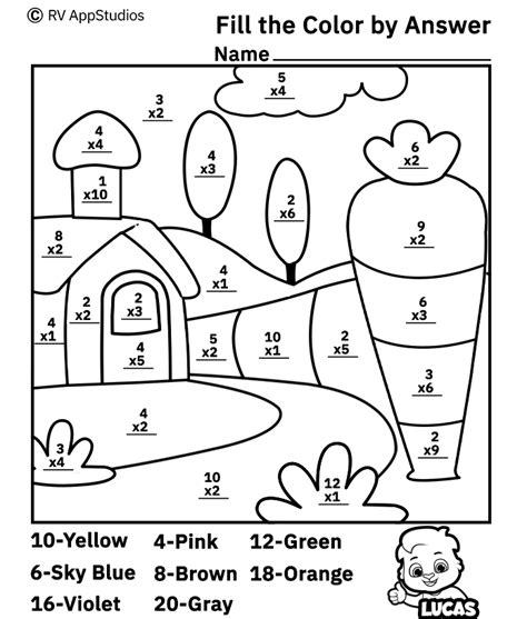 coloring pages multiplication chart