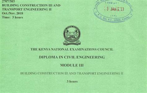 diploma  civil engineering module  knec  papers newsspotcoke