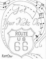 66 Route Coloring Instant Adult Printable sketch template