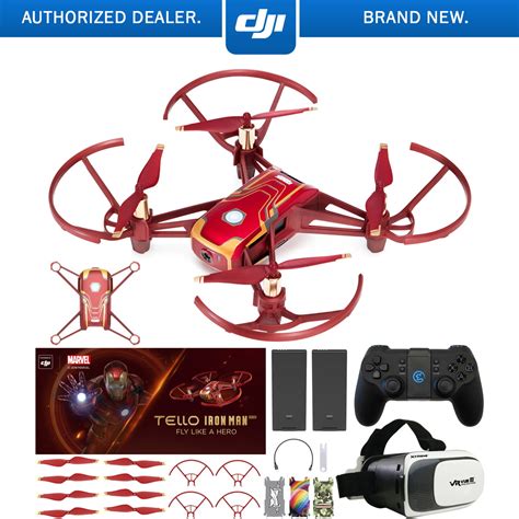 dji tello quadcopter iron man edition beginner drone vr hd video premium bundle  extra