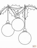 Christmas Ball Coloring Ornaments Pages Drawing Printable Ornament Disco Balls Sphere Drawings Color Decor Decoration sketch template