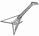 Guitarra Guitarras Electrica Dibujo Faciles sketch template
