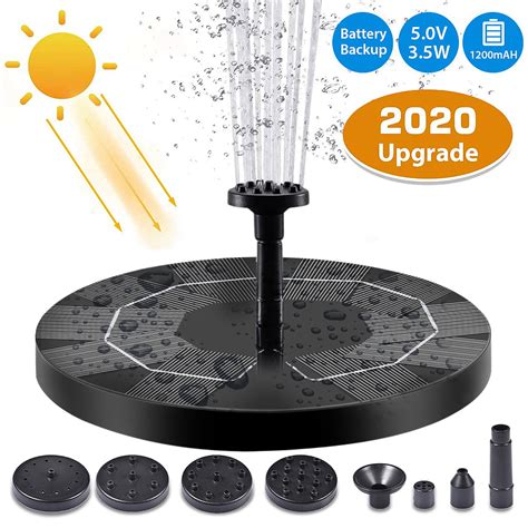 solar fountain pump floating solar panel water pump fountain kit  rechargeable battery