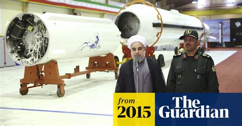 iran   shot  reconnaissance drone  officials unveil updated missile iran
