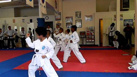 elite taekwondo white belt form routine  youtube