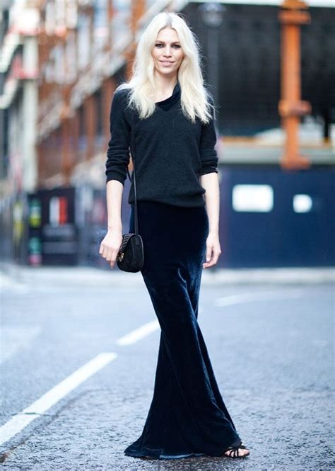 velvet maxi fashion fashion week london fashion week street style
