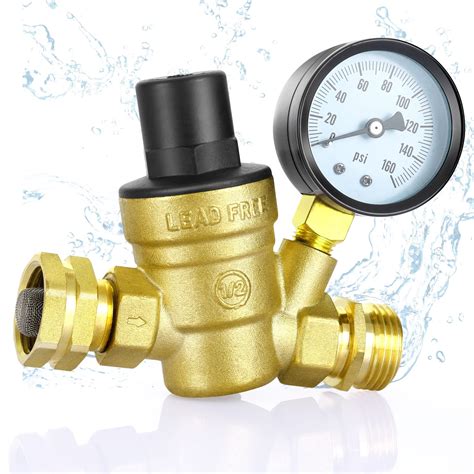buy hydencamm rv water pressure regulator valve brass lead  adjustable rv water pressure