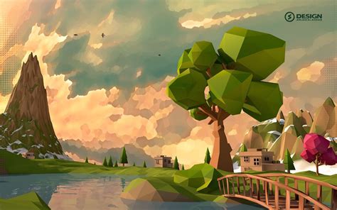 pin by dakotah sippel on low poly low poly landscape low poly art