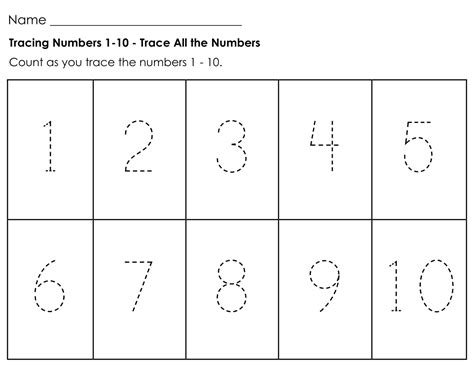 tracing numbers   printable