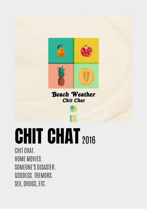 chit chat beach weather beach weather music poster design vintage