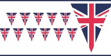printable union jack flag bunting great britain pinterest